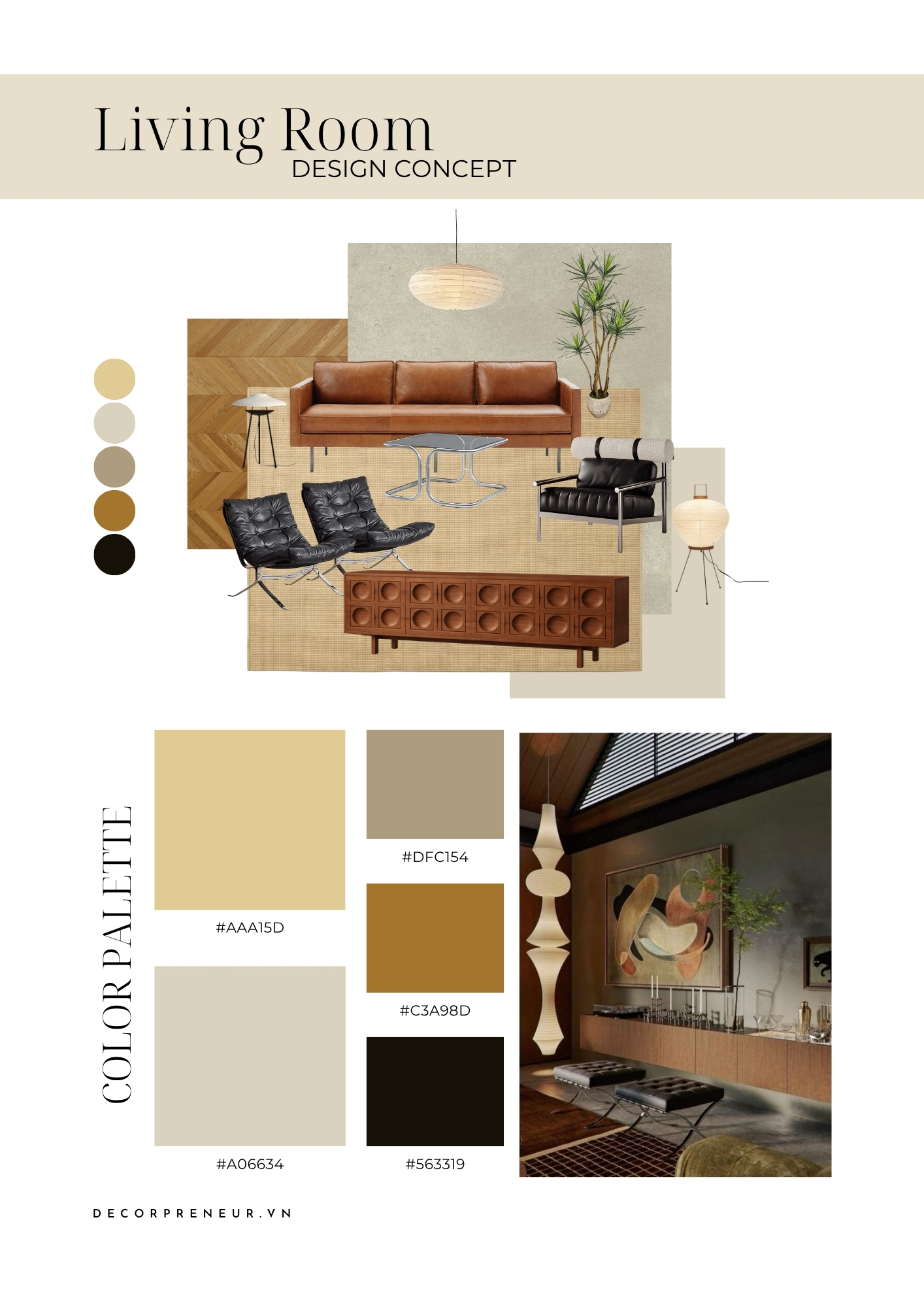 Material and interior direction prepared by Fika Decor