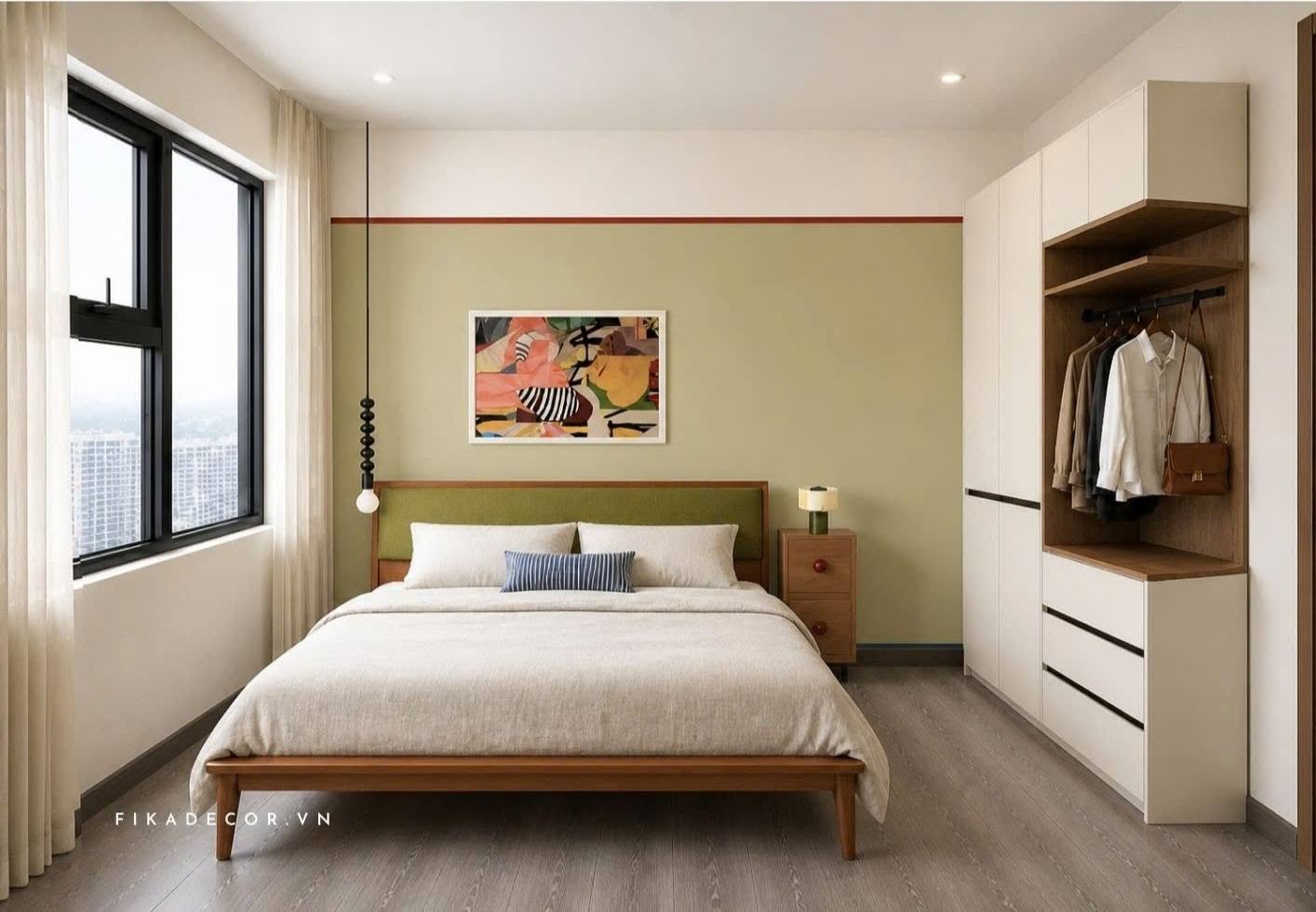 Olive Line bedroom concept by Fika Decor